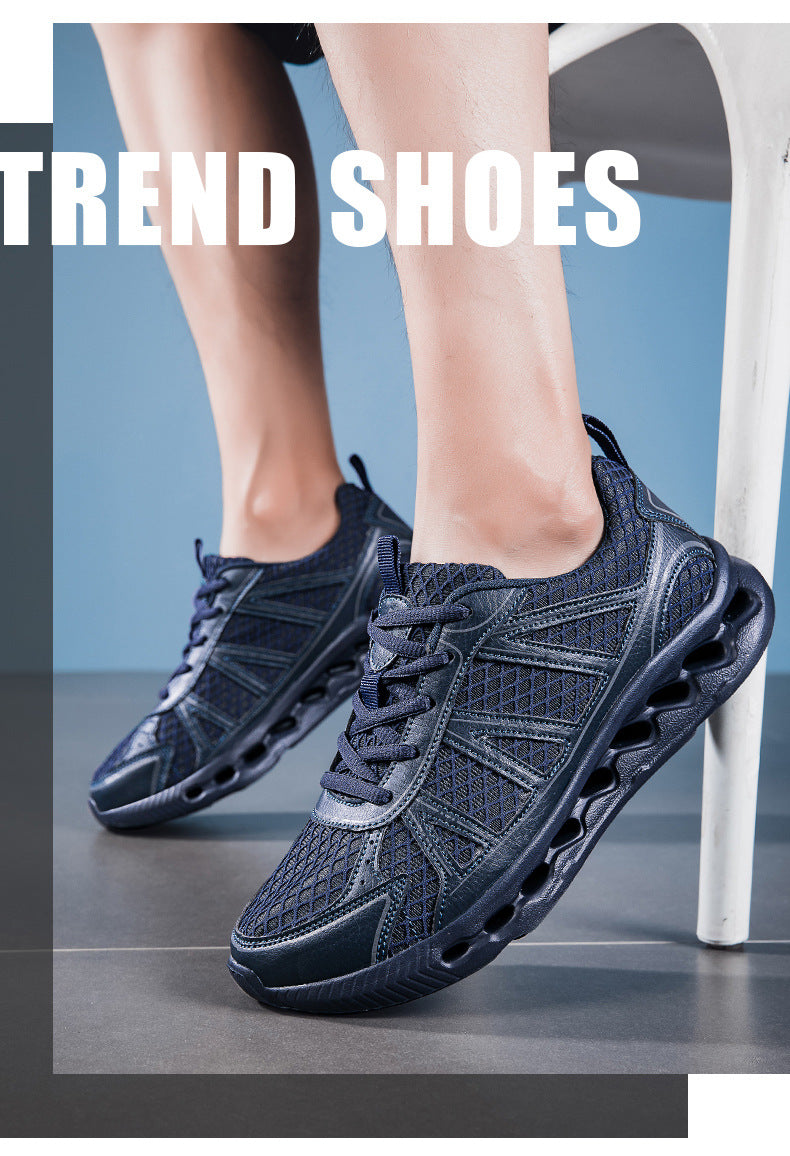 New Men's Running Shoes Large Size Mesh Breathable Casual EVA Lightweight cushioning rebound city commuter shoes - 图片 30