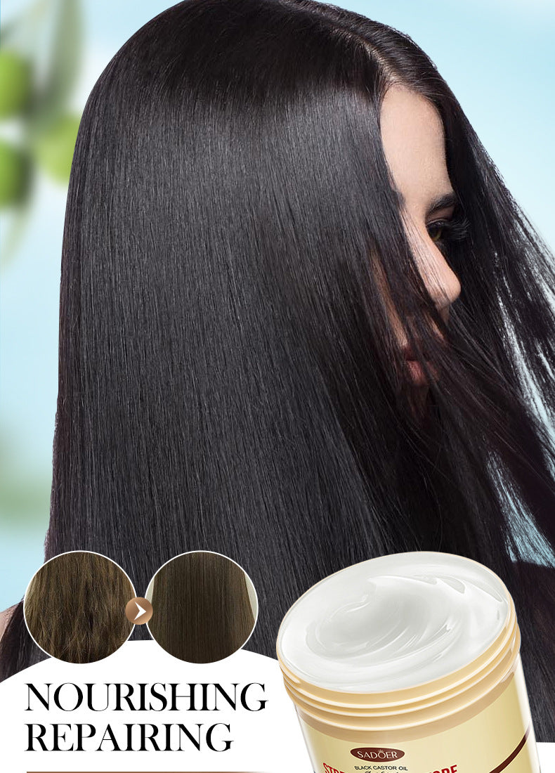 Black Castor Oil Hair Mask500gSADOER Nourishing, Smooth and Fluffy Conditioner Cross-Border Wholesale - 图片 7