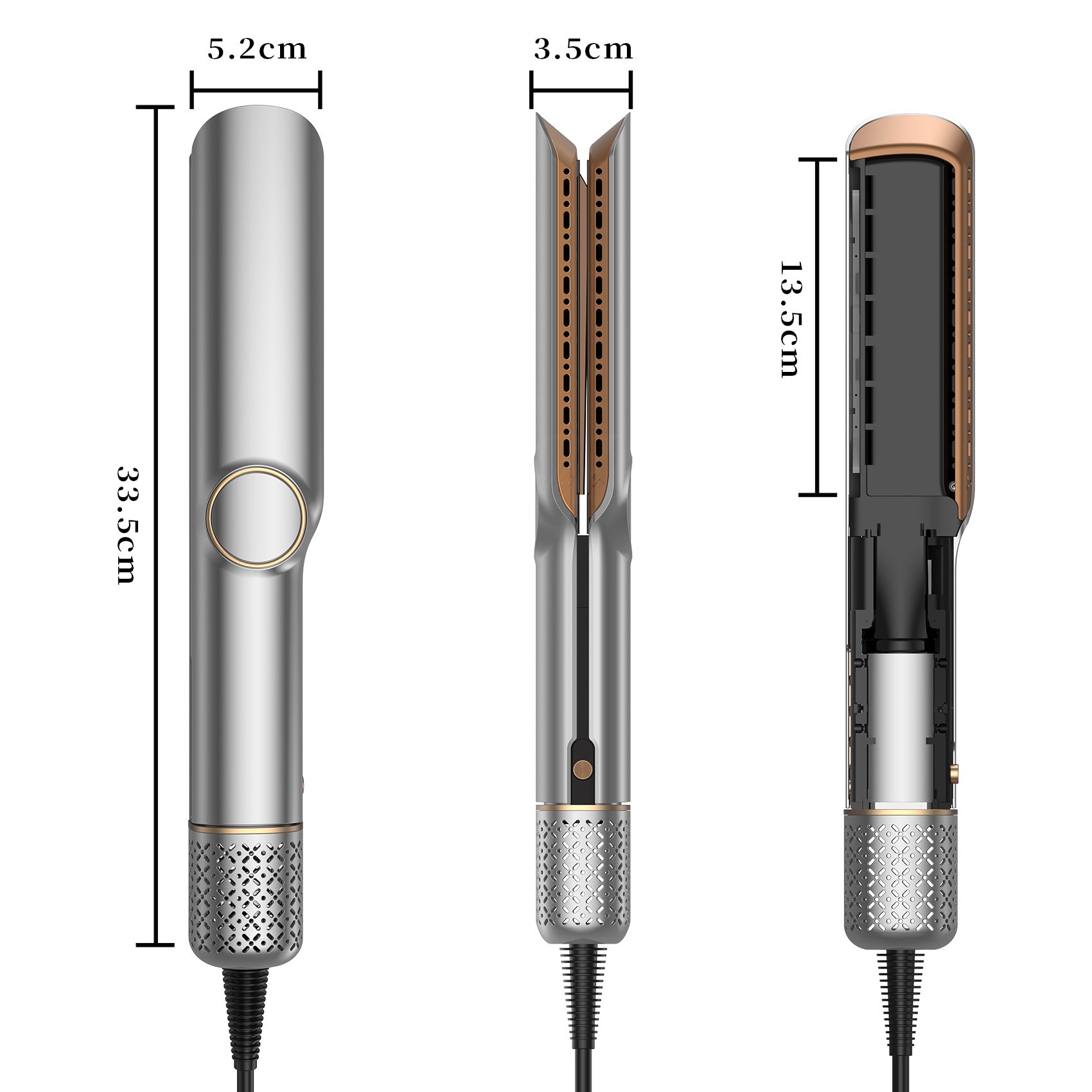 Straight Hair Straightener Blow Dryer 2-in-1 Hair Straightener Dry and Wet Dual-Use Hair Dryer Clip Negative Ion Hair Dryer Comb - 图片 18