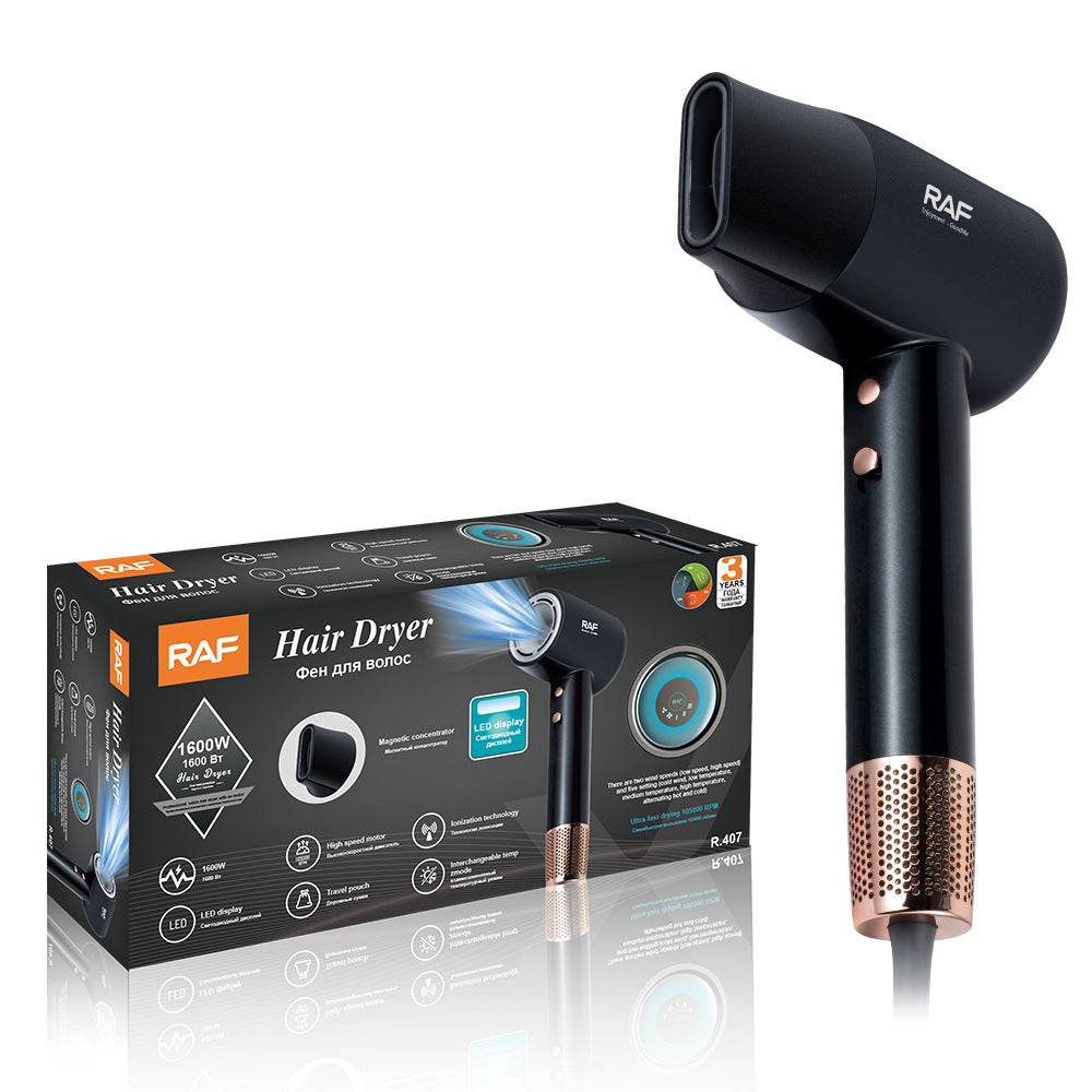 RAF European standard intelligent temperature control high-power high-speed hair dryer for home use Quick-Dry Hair Care Negative Ion R407 - 图片 12