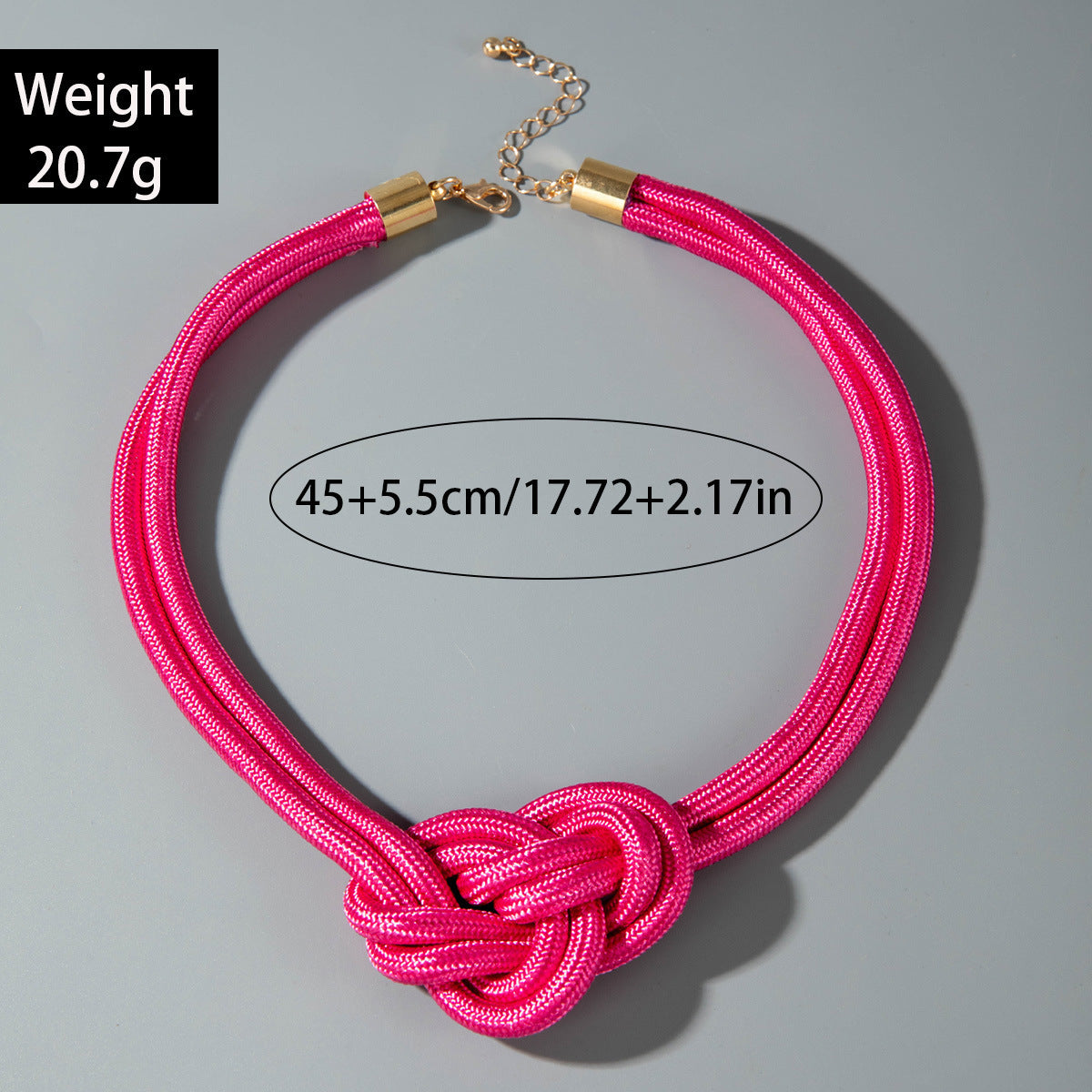 European and American Style Unique Knot Design Statement Necklace Drawstring Snake Chain Clavicle Chain Women's Simple Pendant Jewelry - 图片 8