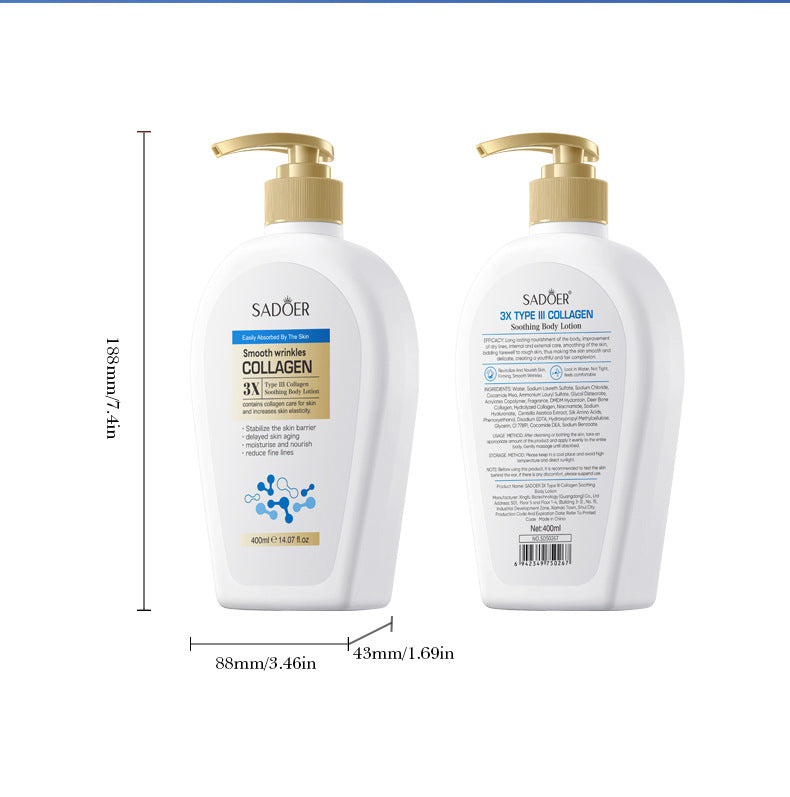 Type III Collagen Body Lotion SADOER Autumn and winter moisturizing body lotion cross-border foreign trade wholesale - 图片 16