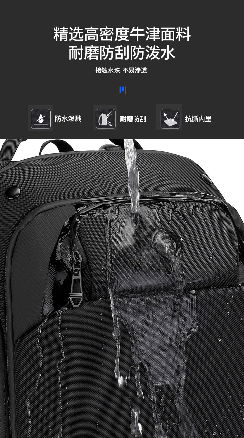 ozuko Business Backpack Men's Waterproof Computer School Bag High-looking commuter travel backpack for college students - 图片 14