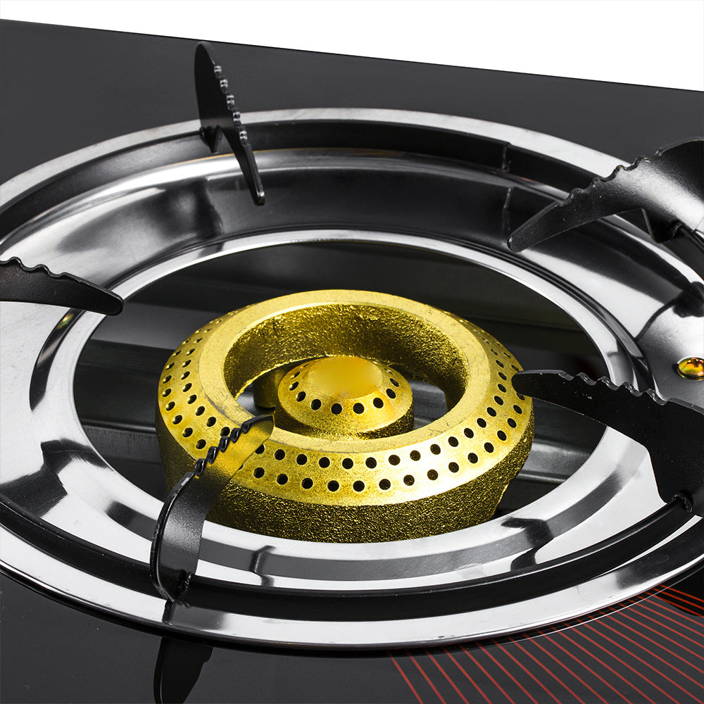 RAF Tabletop Flameout Protection Glass Rotating Fire Intense Gas Stove Three Burners Household Liquefied Gas Stove R.8052 - 图片 12