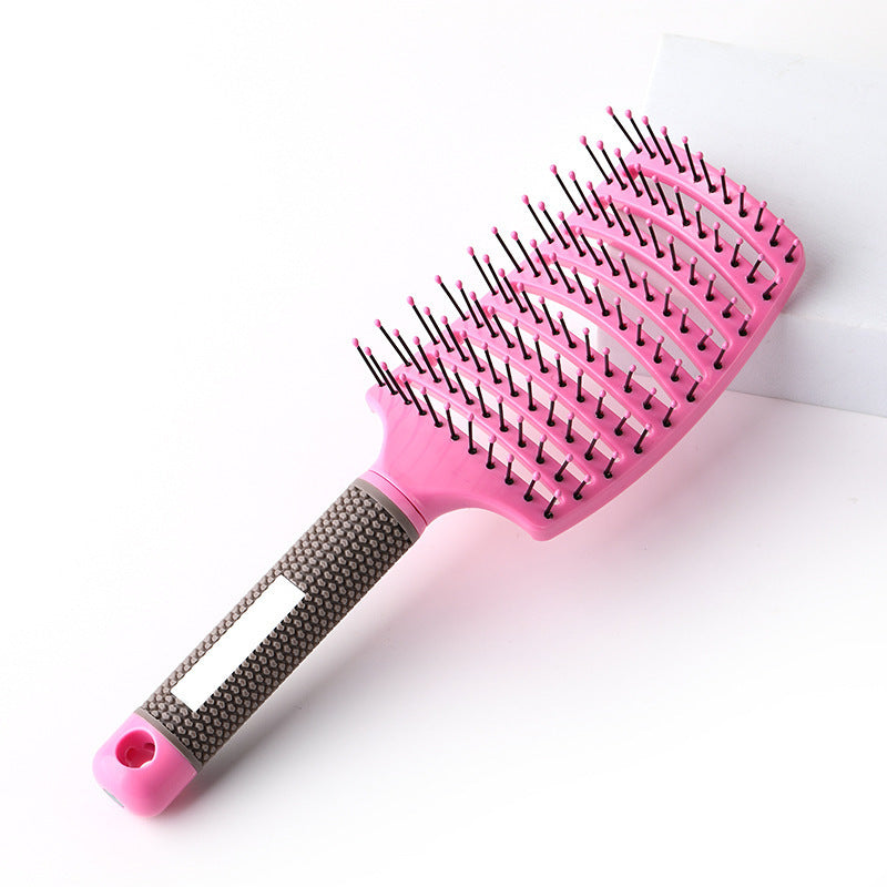 Large Curved Comb, Ribbed Hair Comb, Boar Bristle Curved Massage Comb, Nine-Row Comb, Styling Curling and Smoothing Comb, Cross-Border - 图片 22