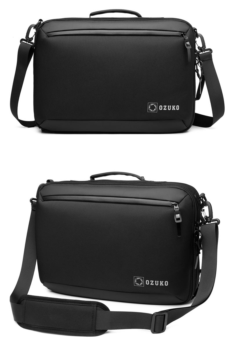 OZUKO Business Backpack Double Shoulder Laptop Bag for Men Lightweight Handheld College Student Commuting Waterproof Notebook Backpack - 图片 24