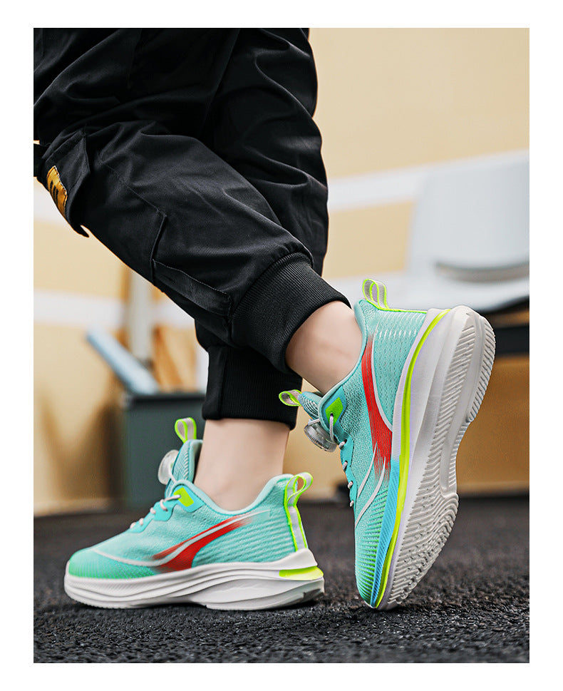 Men's and Women's Children's Running Shoes Lightweight Soft Sole Night Light Kids Shoes Men's Racing Student Mesh Sports Shoes Non-Slip Sole - 图片 17