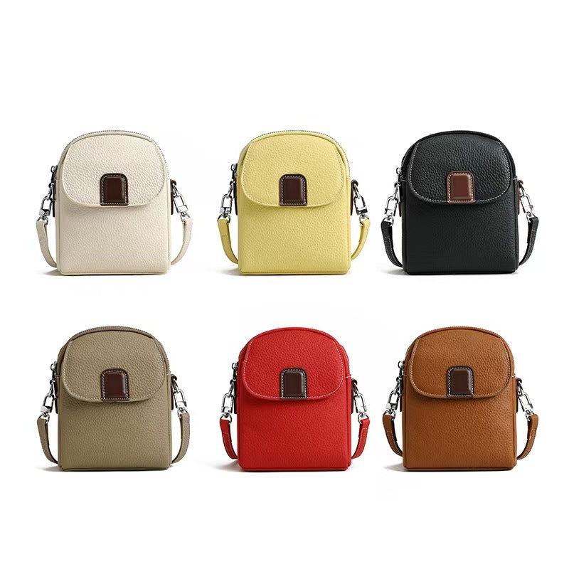 Genuine Leather Phone Bag for Women, Crossbody New Lightweight Bag, Summer Fashion Soft Leather High-End Mini Small Bag - 图片 8