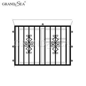 Specialty Fancy Decorative Wrought Iron Window Grill Design for Safety