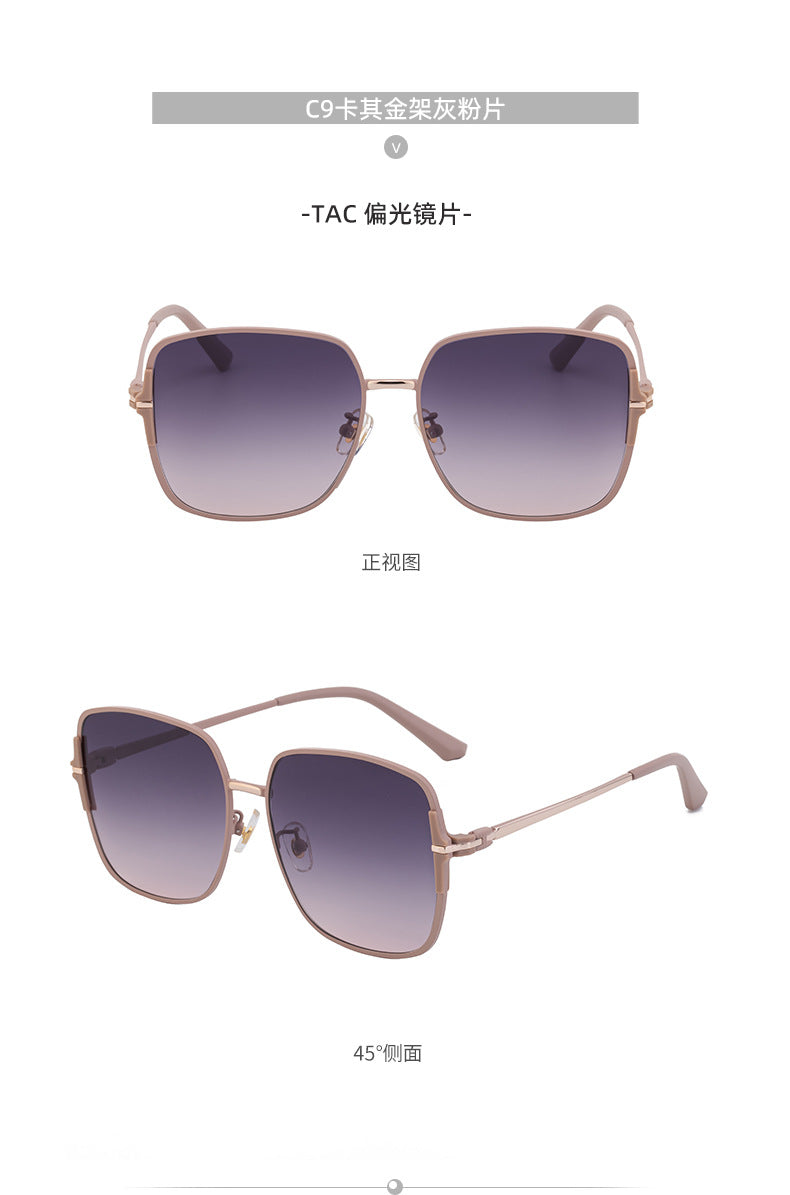 2025New European and American Fashion Square Frame Polarized Sunglasses for Women High-end Outdoor Sun Protection Sunglasses Wholesale - 图片 32