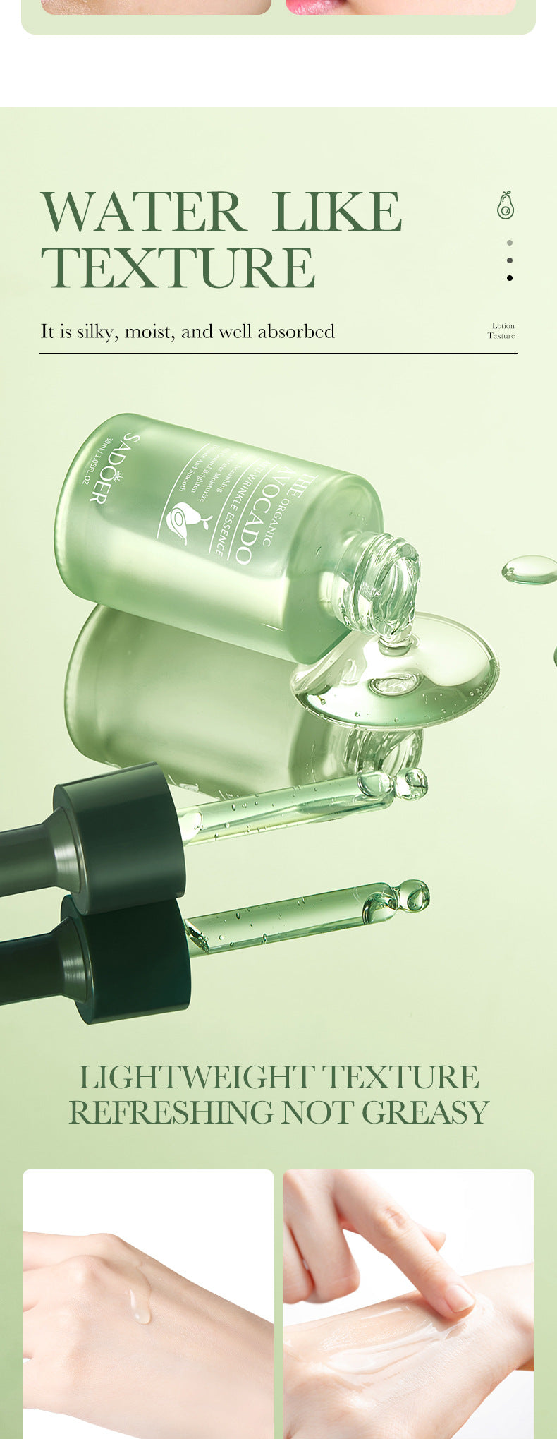 Avocado Skincare Set SADOER Cleansing, moisturizing and moisturizing six-piece set foreign trade wholesale - 图片 75