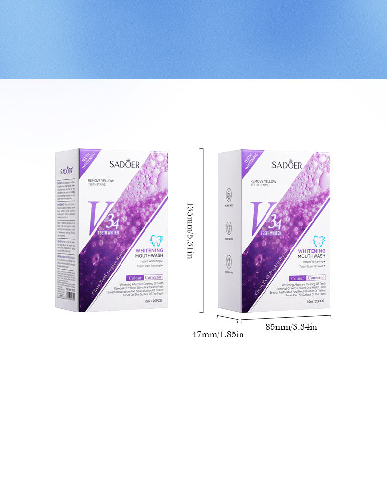 V34Whitening Mouthwash SADOER Clean Teeth Oral Fresh Mouthwash Cross-Border Wholesale - 图片 15