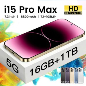Mobile Phone i15 Wholesale new Android phones with large memory i15ProMAX 16+1T