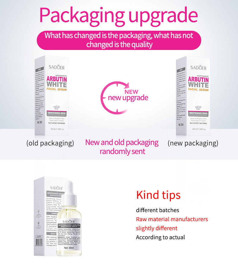 Niacinamide Arbutin Set SADOER Whitening, hydrating, and moisturizing skincare products wholesale - 图片 17