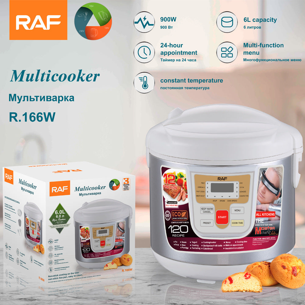 RAF European Standard Rice Cooker Smart6L Fully Automatic Health-Preserving Household Stainless Steel Rice Cooker Multi-Functional - 图片 10