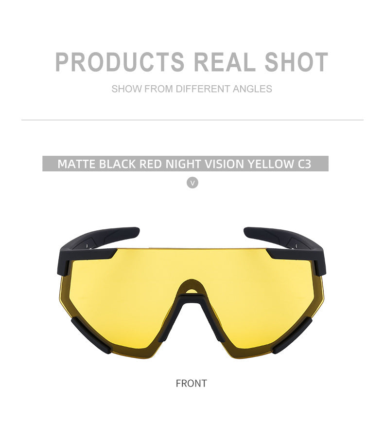 New Cycling Goggles for Women, UV Protection, One-Piece Large Frame Sunglasses, Outdoor Sports Colorful Integrated Sunglasses - 图片 25