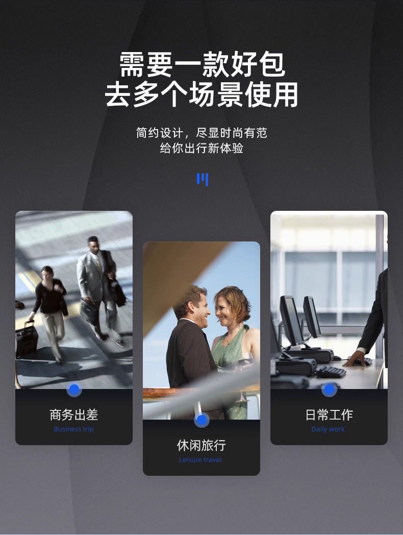 ozuko Business Backpack Men's Waterproof Computer School Bag High-looking commuter travel backpack for college students - 图片 8