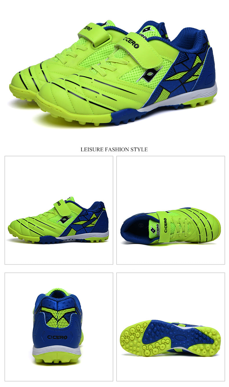 Men's Soccer Shoes TF Velcro Magic Tape Children's Sports Shoes for Primary and Secondary School Students and Teenagers for Sports Competitions and Training - 图片 46