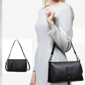 Women's Genuine Leather Bag for Middle-aged Moms, Large Capacity Soft Cowhide Underarm Bag, Single Shoulder Crossbody Bag, Shiling Bag, Spring New Model