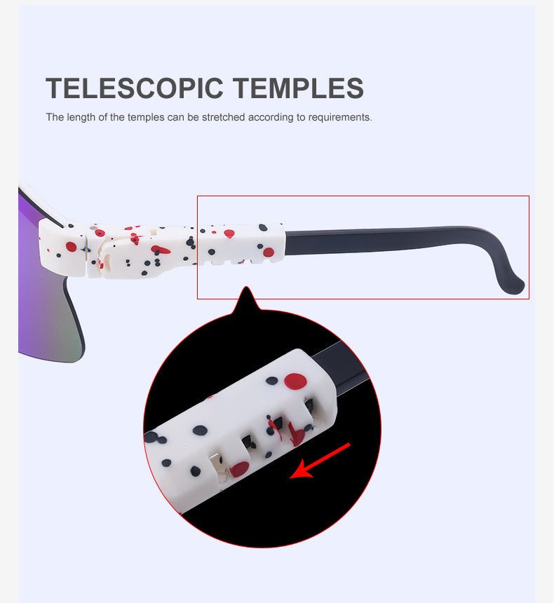 New European and American Style Colorful Outdoor Cycling Windproof Sunglasses for Men and Women Integrated Sports Sun Protection Sunglasses - 图片 14