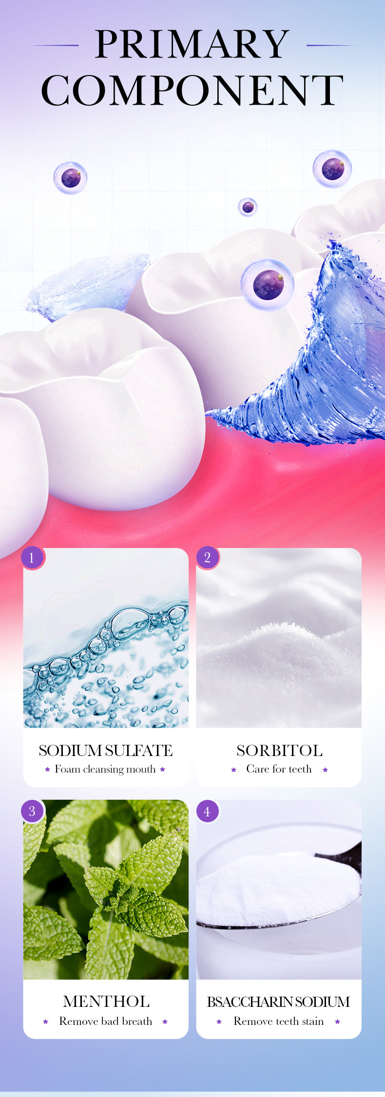 V34Whitening Mouthwash SADOER Clean Teeth Oral Fresh Mouthwash Cross-Border Wholesale - 图片 11