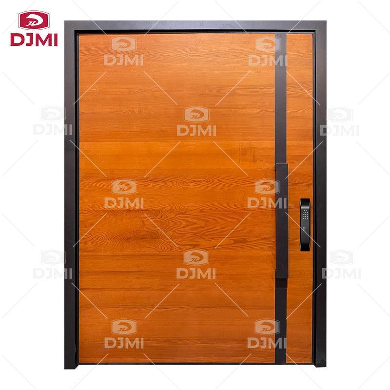 American Contemporary Style Entry Solid Wood Door Pivot Door Stainless Steel Hardware - 图片 3