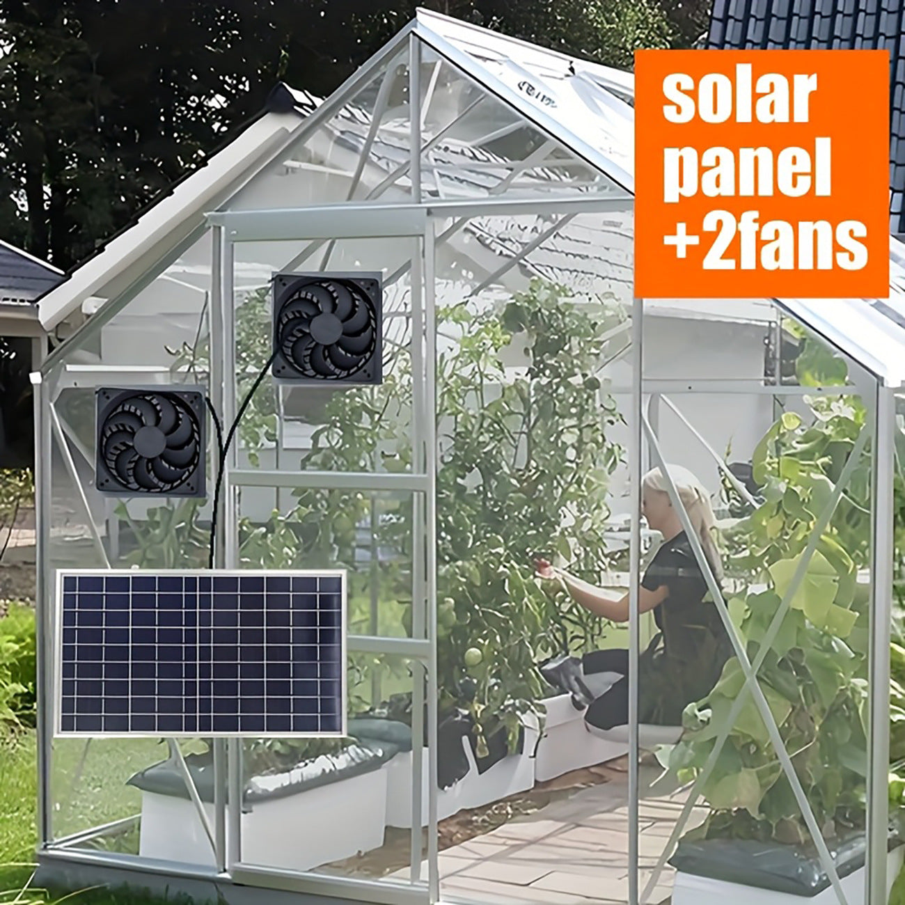 Exclusive Solar Ventilation Fan Exhaust Fan Solar Photovoltaic Pet House Ventilation Convection Cooling Blower - 图片 15