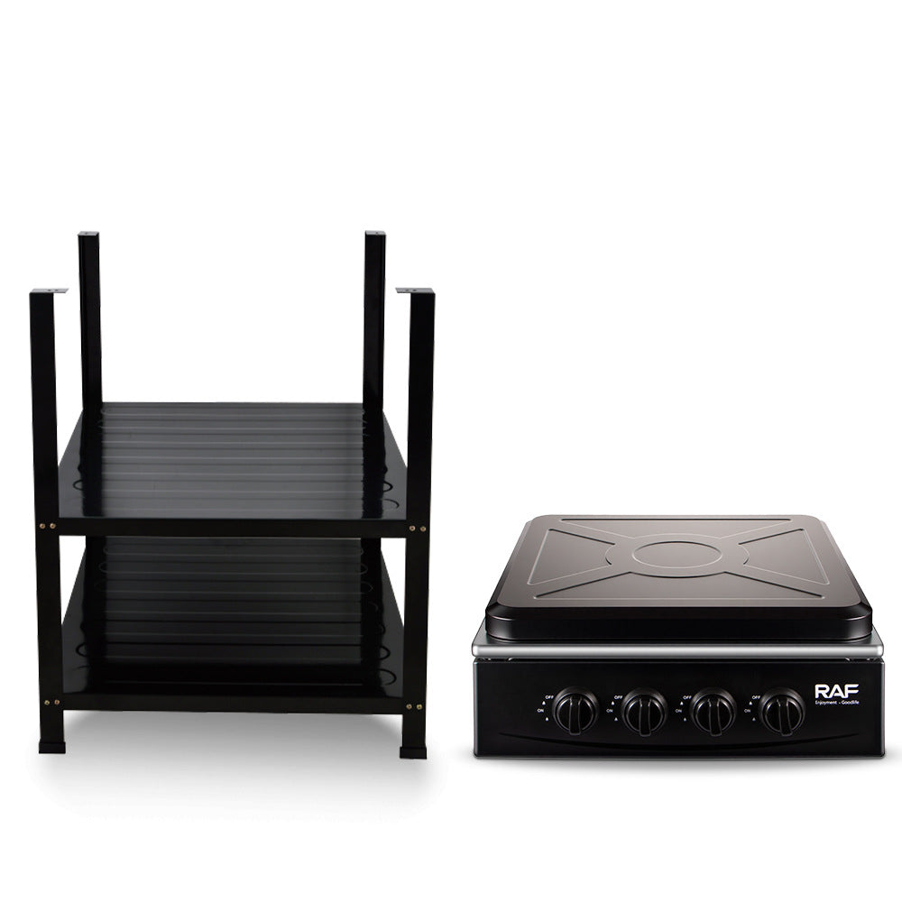 RAF European Standard Full Cover Low Energy Liquefied Gas Tabletop Flameout Protection Glass Rotating Fire Gas Four Burner Panel - 图片 3