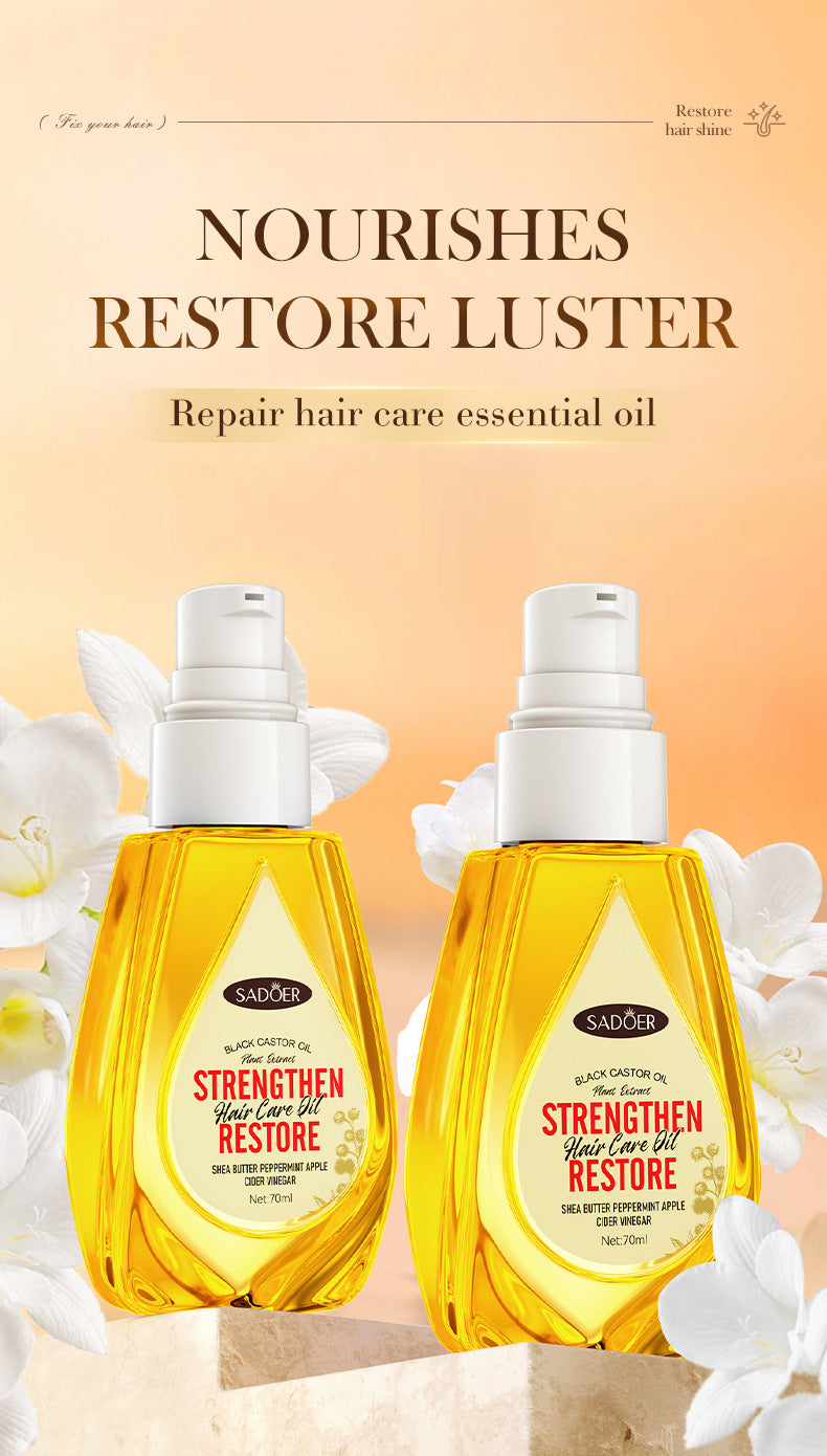 Black Castor Oil Hair Care Essential Oil SADOER Moisturizing and Smooth Hair Conditioner Cross-Border Wholesale - 图片 9