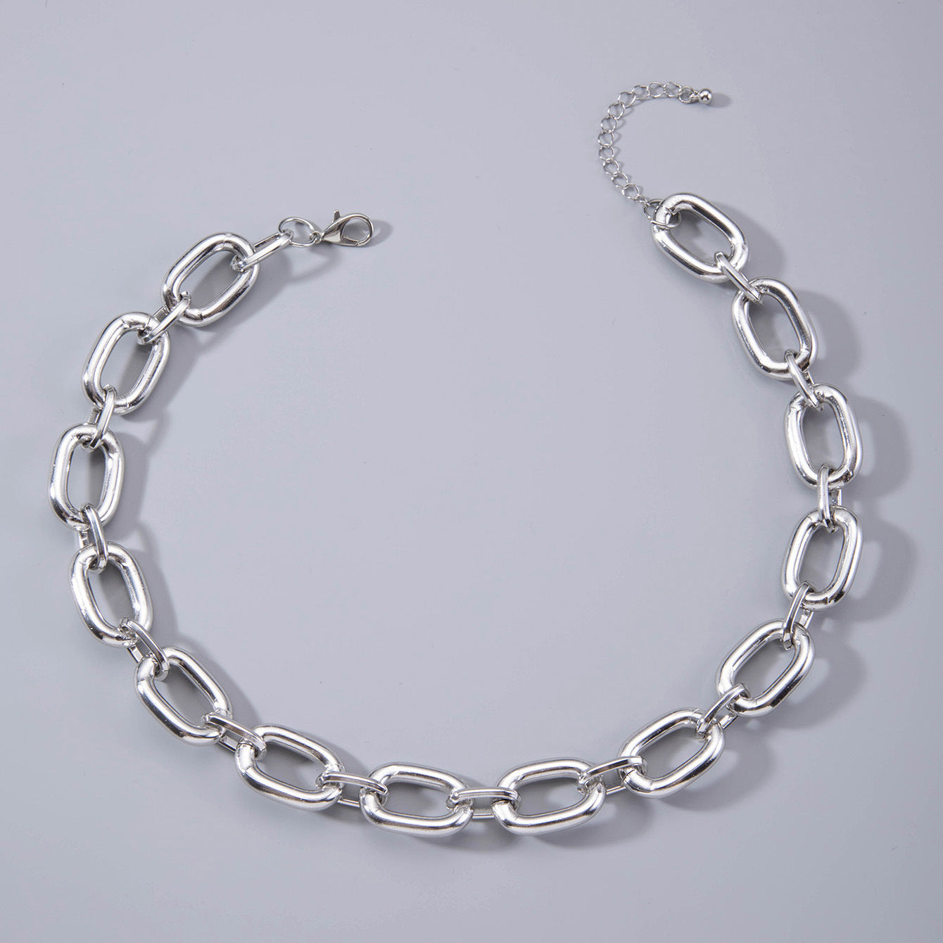 European and American Ornament Fashion Hip-Hop Short Thick Chain Geometric Necklace Metal Exaggerated Necklace - 图片 34