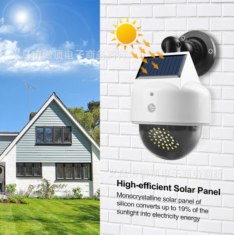 Simulated Surveillance Light Solar Garden Light Fake Camera Street Light Human Body Sensor Wall Light Split-Type Garden Light - 图片 10