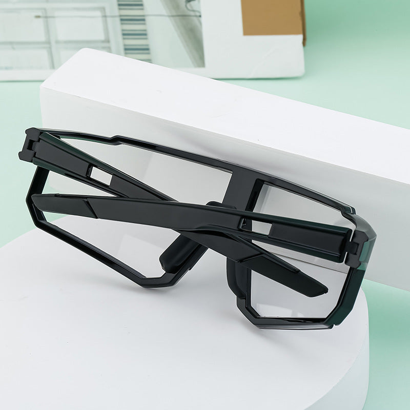 European and American One-piece Photochromic Sunglasses Women Outdoor Cycling Sports Windproof Sunglasses Men Wholesale shades - 图片 11