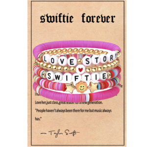 Taylor Music Jewelry Bracelet for Women Versatile High-End Bohemian Accessories SWIFTIE Alphabet Soft Clay Bracelet