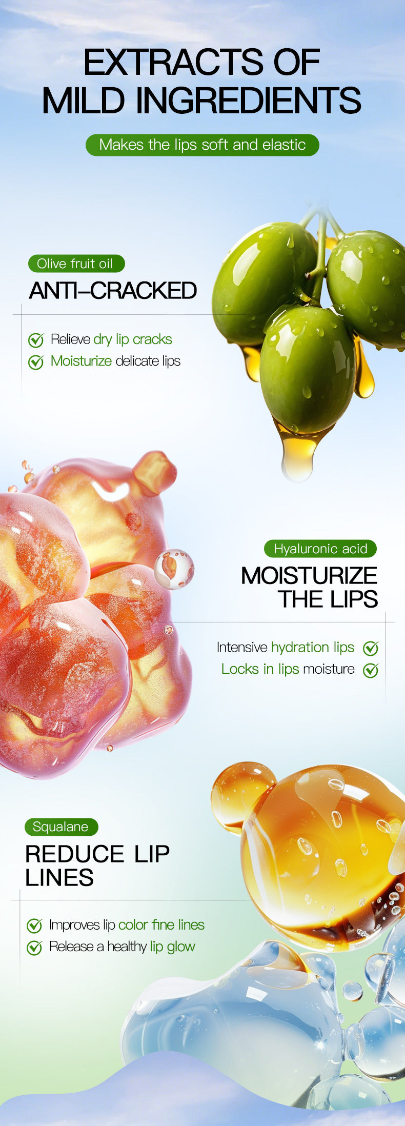 Cross-border Fruit Lip Oil4.5g Avocado Nourishing and Hydrating Autumn and Winter Moisturizing Lip Balm Export Manufacturer Wholesale - 图片 14