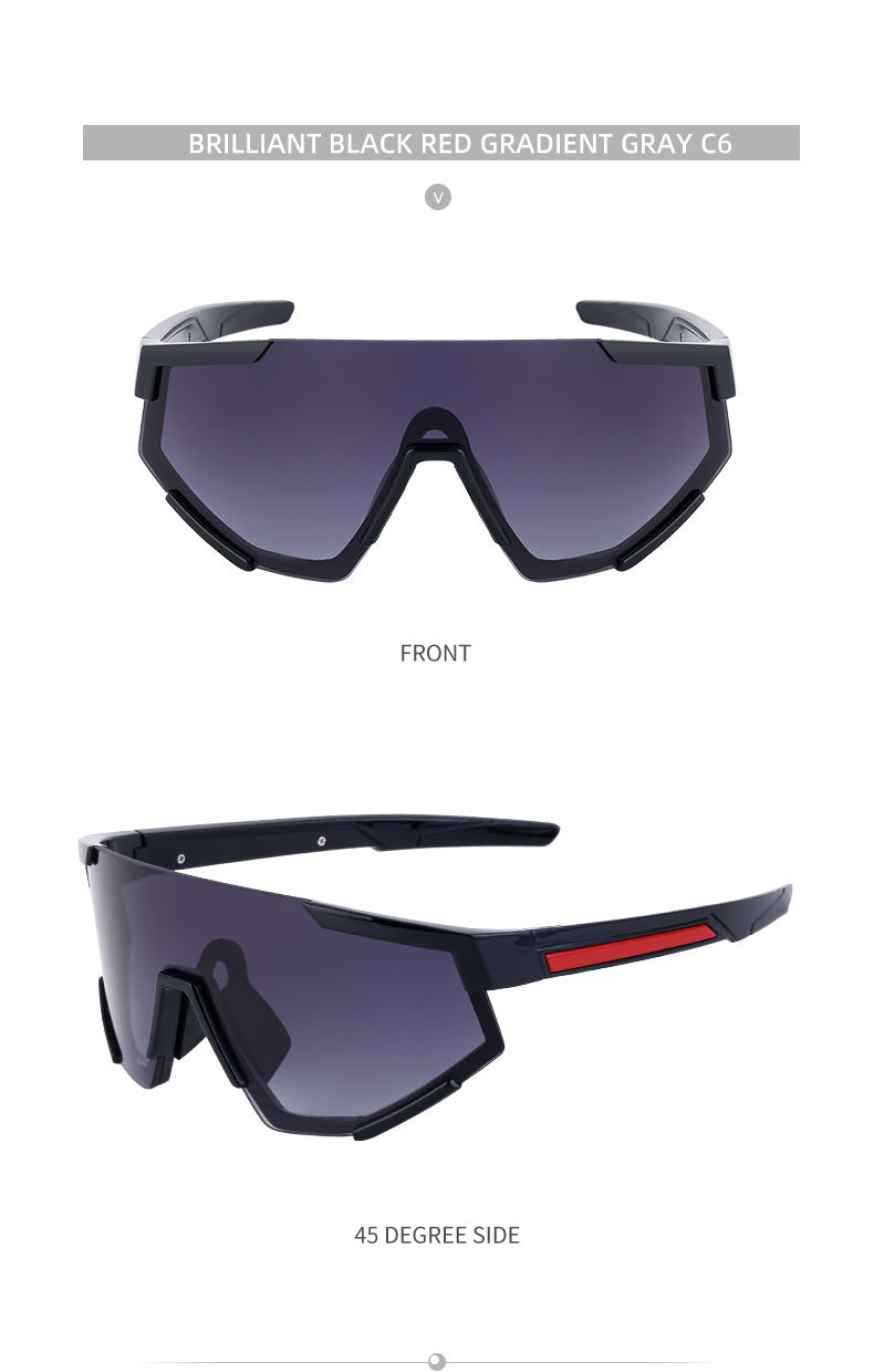 New Cycling Goggles for Women, UV Protection, One-Piece Large Frame Sunglasses, Outdoor Sports Colorful Integrated Sunglasses - 图片 31