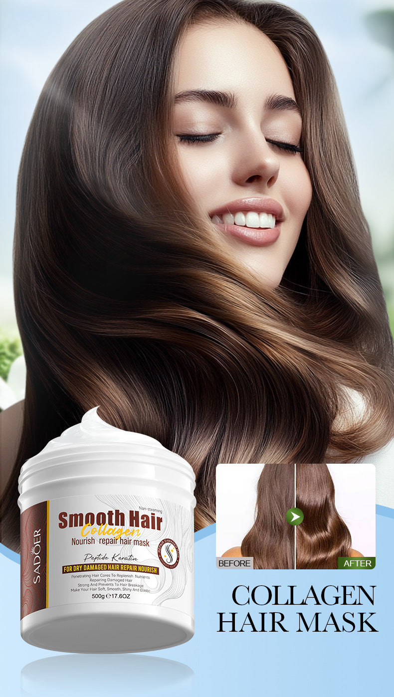 Collagen Smooth Hair Mask SADOER Nourishing and Fluffy Hair Conditioner Cross-Border Wholesale - 图片 7