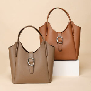 Genuine Leather2024New Summer Trend Commuter Handheld Basket Bag for Women, Niche Versatile Shoulder Crossbody Bag