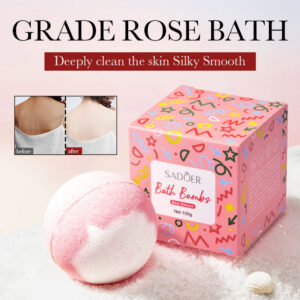 Rose Bath Salt Balls SADOER Deep Cleansing Body Universal Bath Ball Cross-Border Foreign Trade Wholesale