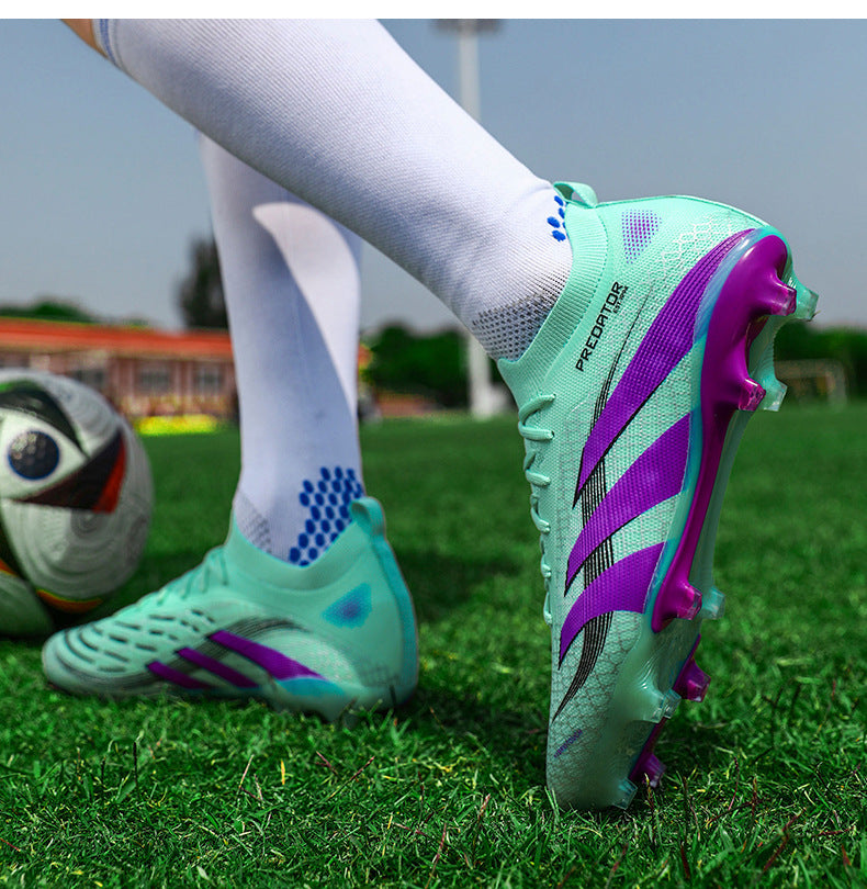 2025New Football Shoes for Men and Women, Youth Students, Fashionable and Comfortable, Long Spikes, Low-top, Factory Direct Sale - 图片 29