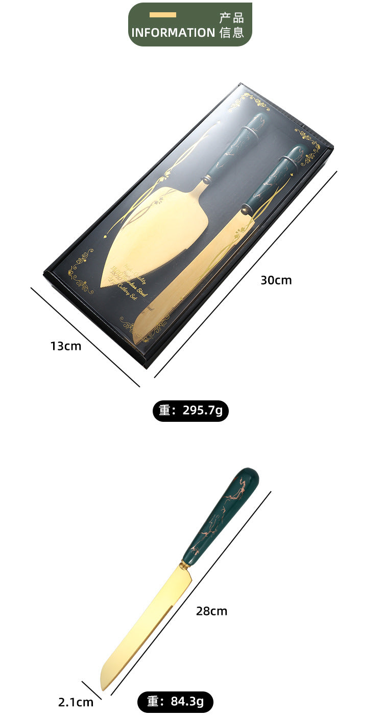 Ceramic Handle Stainless Steel Knife and Spatula Gift Set Creative Baking Tools Cheese Knife Butter Knife Cake Spatula Pizza Spatula - 图片 19