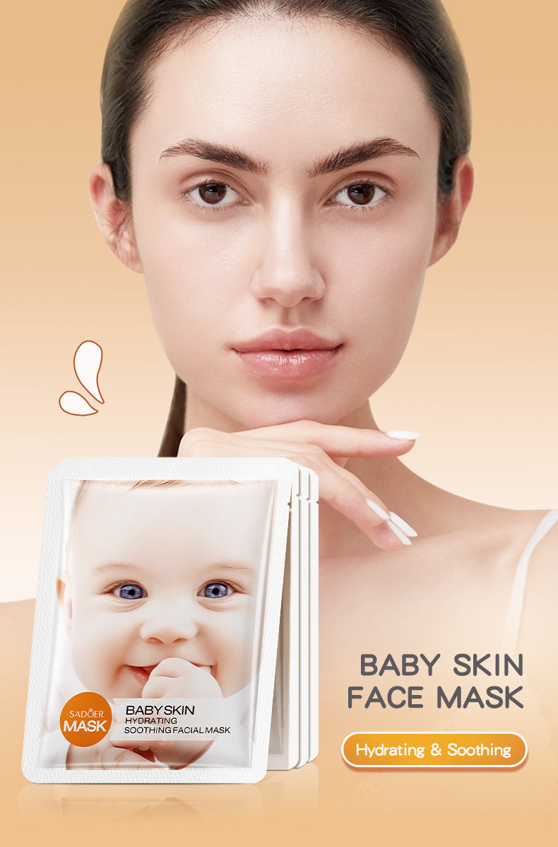 Baby Face Mask25g SADOER Moisturizing, hydrating, skin-smoothing facial mask sheets for cross-border foreign trade wholesale - 图片 21