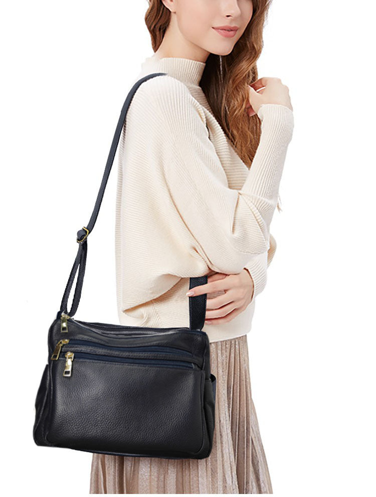 Mom's Handbag for Women2025New Genuine Leather Crossbody Bag Large Capacity Luxury Top Layer Cowhide Versatile for Middle-aged - 图片 9