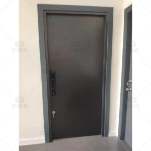 Cheap Price Fire Rated   With Stainless Steel Handle Single Leaf Security Fireproof Metal Door Certified Exit Gate Steel Door