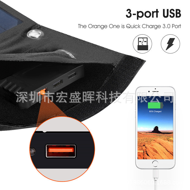28WSUNPOWER Solar Folding Bag Charging Bag Solar Panel 5V Fast Charging Mobile Phone USB Charger - 图片 3