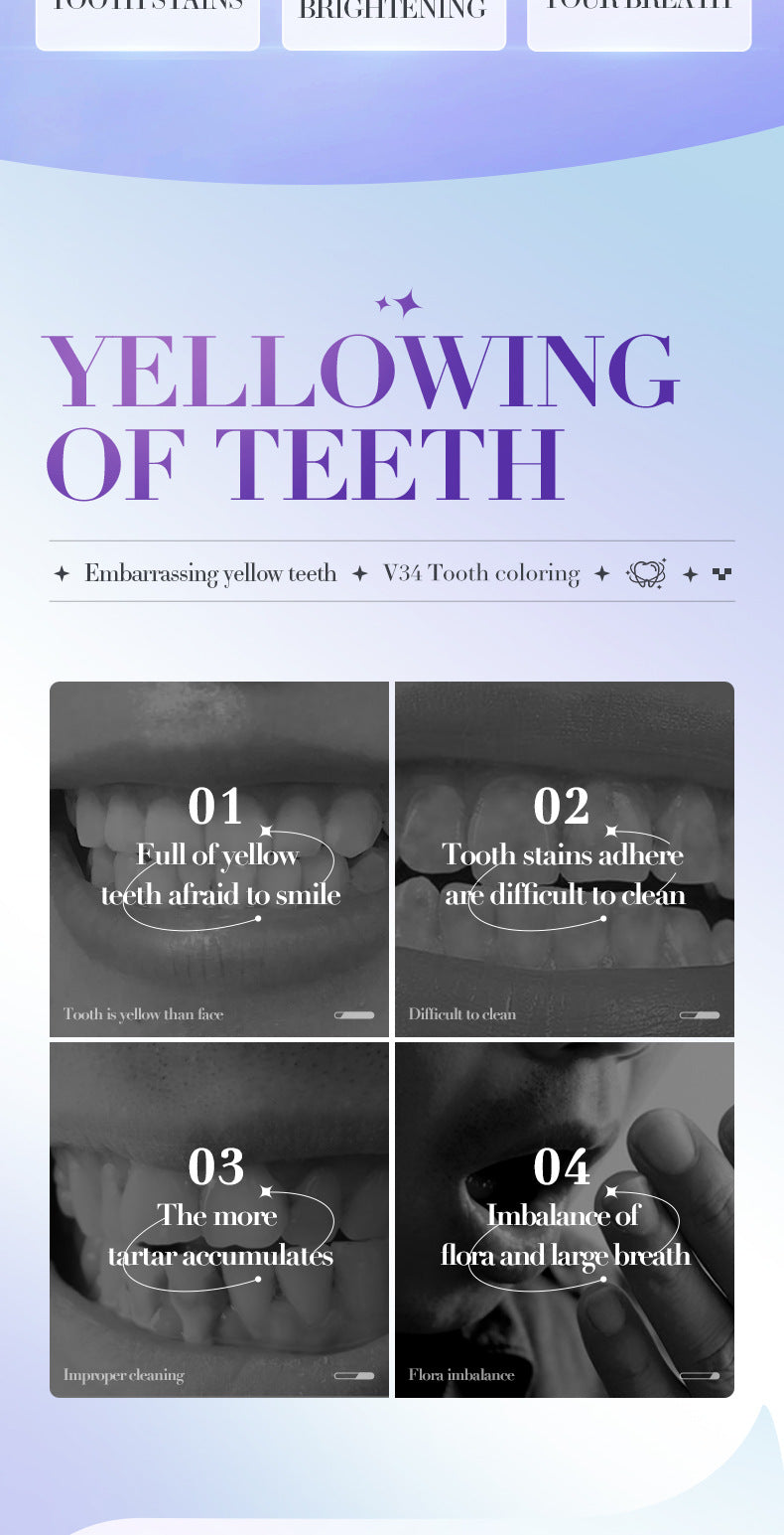 V34Whitening Foam Toothpaste SADOER Clean Teeth Clean Mousse Cross-Border Foreign Trade Wholesale - 图片 10