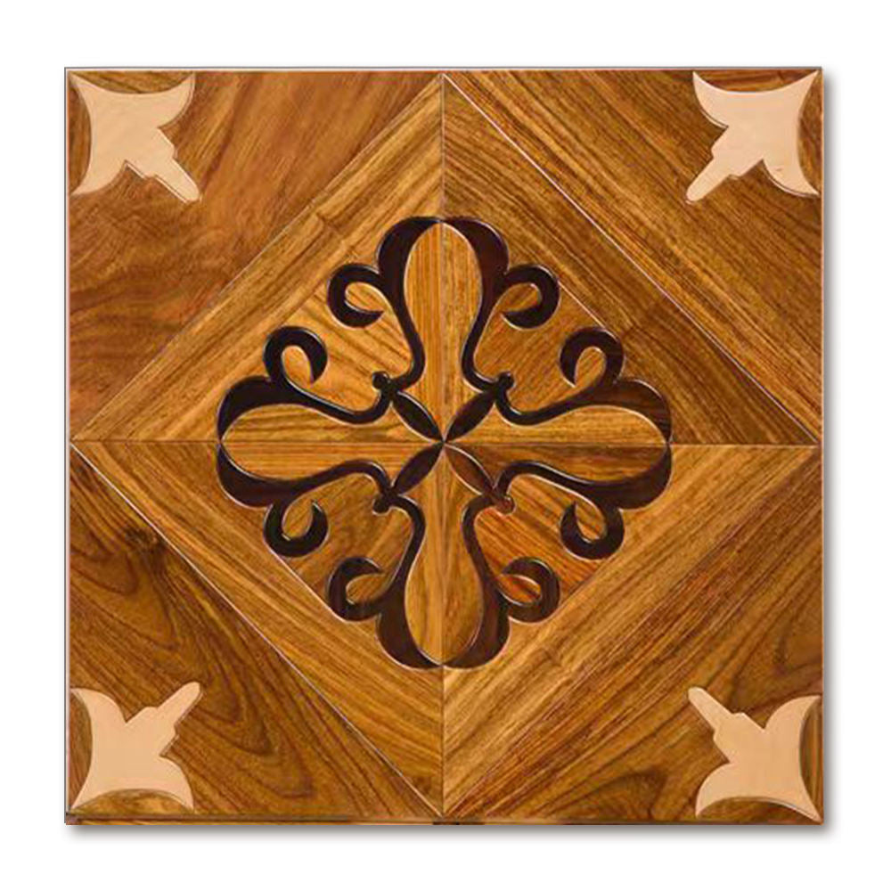 15mm Customizable Square Rosewood Parquet Wood Flooring | Multi-Layer Engineered Panels Outdoor Waterproof Luxury Premium