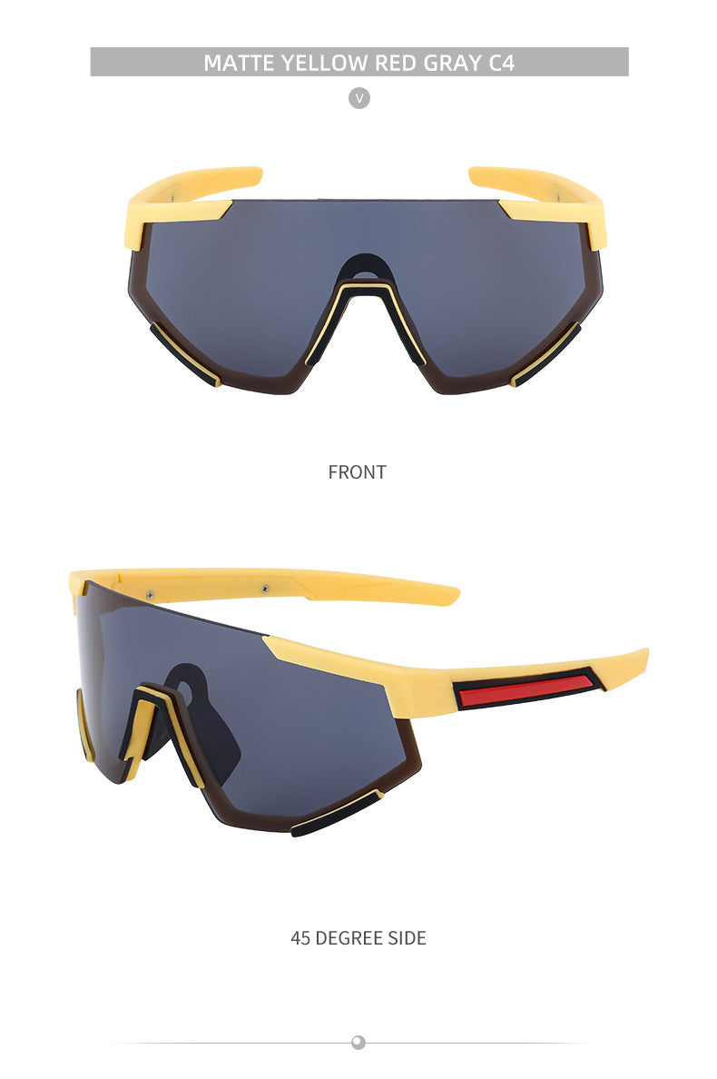 New Cycling Goggles for Women, UV Protection, One-Piece Large Frame Sunglasses, Outdoor Sports Colorful Integrated Sunglasses - 图片 29