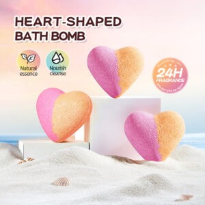 Cross-border Heart-shaped Bath Bomb120g  Deep Cleansing Body Bath Bath Salts Export Manufacturer Wholesale