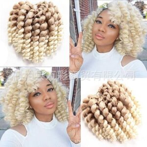 Cross-border Wigs for European and American Women WandCurl Foreign Trade Curly Hair Braids In Stock Wholesale Screw Curl Bangs Lazy Style