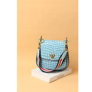 Autumn Winter New Korean Version Crocodile Pattern Saddle Bag Single Shoulder Crossbody Women's Bag Trendy Fashionable Personality Versatile Handbag for Women